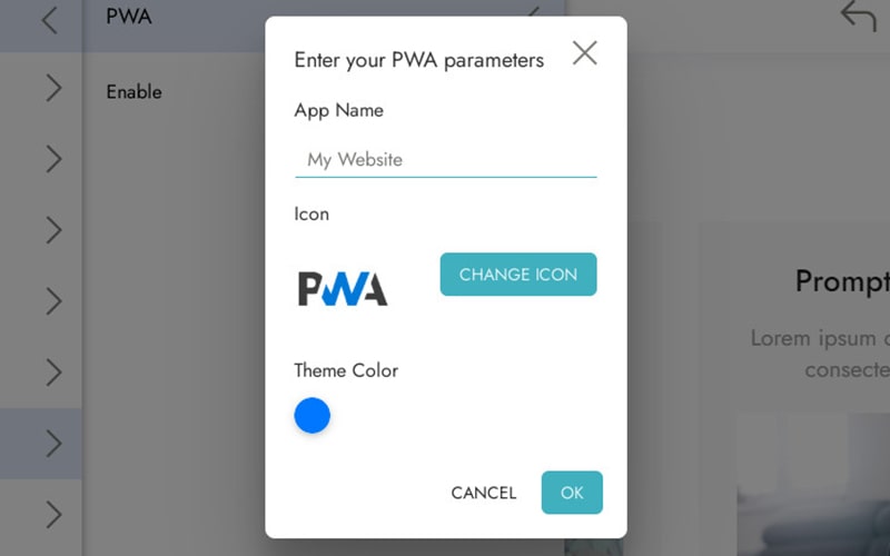 Building free web pages with PWA