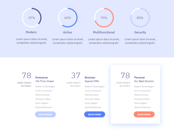 Progress Bar Web Design Template