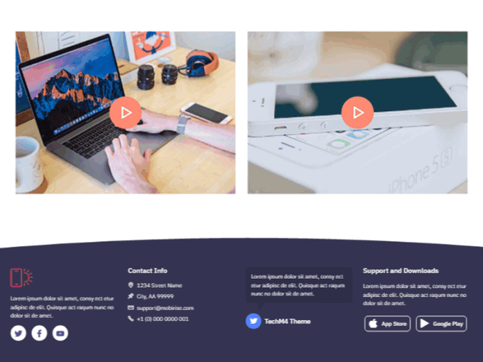 Footer Web Design Template